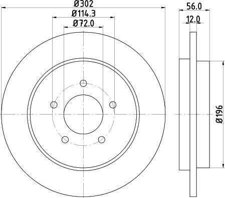 HELLA PAGID 8DD 355 116-271 - Kočioni disk www.molydon.hr