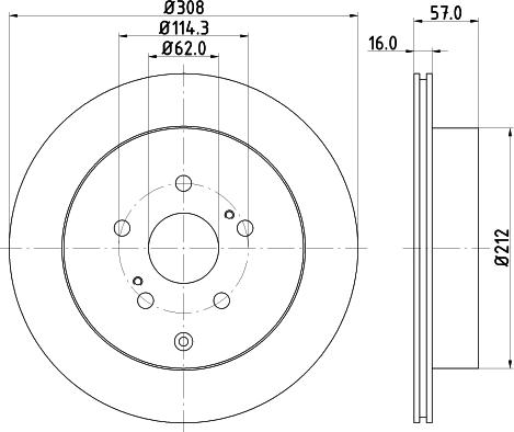 HELLA PAGID 8DD 355 116-781 - Kočioni disk www.molydon.hr