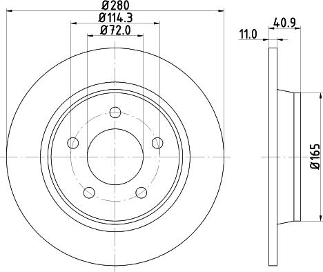 HELLA PAGID 8DD 355 110-911 - Kočioni disk www.molydon.hr