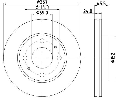 HELLA PAGID 8DD 355 110-931 - Kočioni disk www.molydon.hr