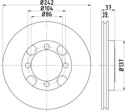 HELLA PAGID 8DD 355 110-921 - Kočioni disk www.molydon.hr