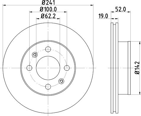 HELLA PAGID 8DD 355 110-641 - Kočioni disk www.molydon.hr