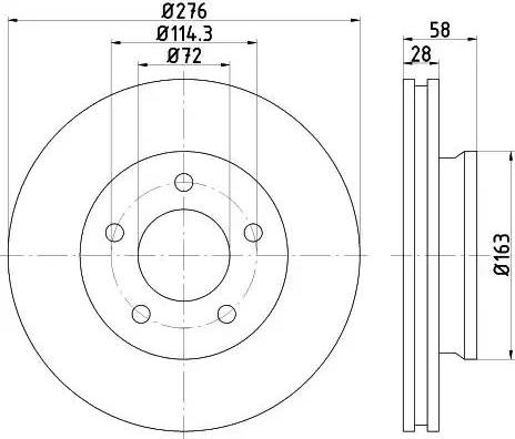 HELLA PAGID 8DD 355 110-841 - Kočioni disk www.molydon.hr