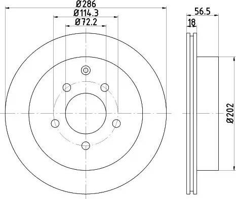 HELLA PAGID 8DD 355 110-851 - Kočioni disk www.molydon.hr