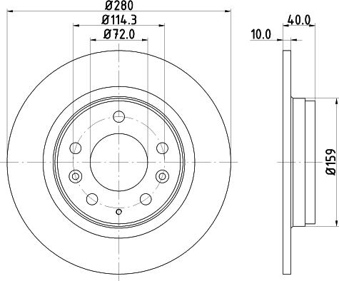 HELLA PAGID 8DD 355 110-381 - Kočioni disk www.molydon.hr