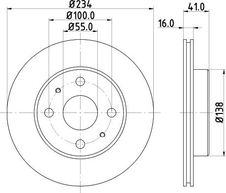 HELLA PAGID 8DD 355 110-701 - Kočioni disk www.molydon.hr