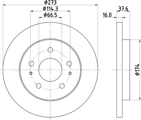 HELLA PAGID 8DD 355 111-971 - Kočioni disk www.molydon.hr