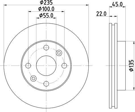 HELLA PAGID 8DD 355 111-441 - Kočioni disk www.molydon.hr