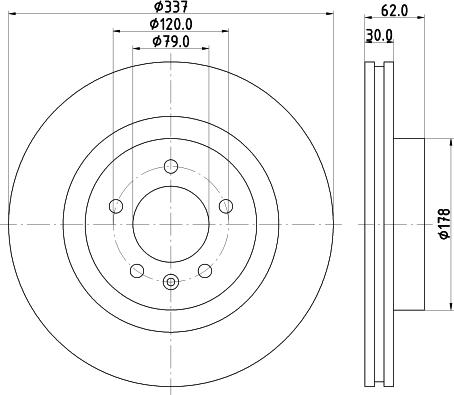 HELLA PAGID 8DD 355 123-971 - Kočioni disk www.molydon.hr