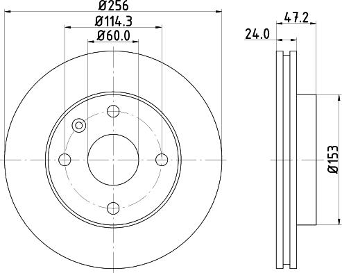 HELLA PAGID 8DD 355 134-061 - Kočioni disk www.molydon.hr