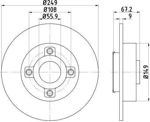 HELLA PAGID 8DD 355 111-331 - Kočioni disk www.molydon.hr