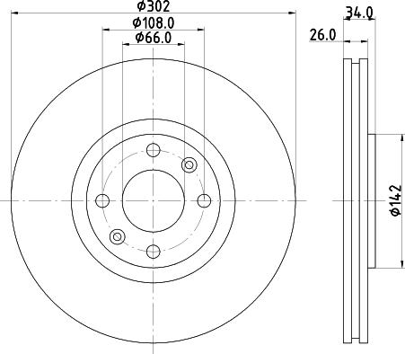 HELLA PAGID 8DD 355 111-321 - Kočioni disk www.molydon.hr