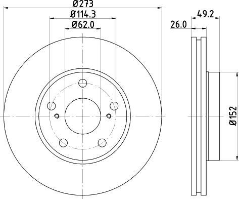 HELLA PAGID 8DD 355 118-951 - Kočioni disk www.molydon.hr