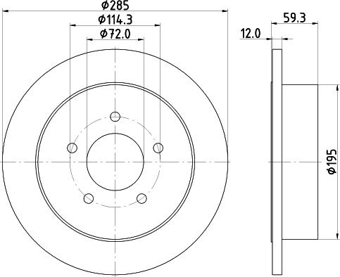 HELLA PAGID 8DD 355 118-341 - Kočioni disk www.molydon.hr