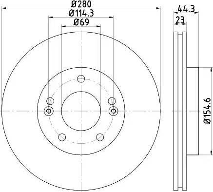 HELLA PAGID 8DD 355 129-461 - Kočioni disk www.molydon.hr