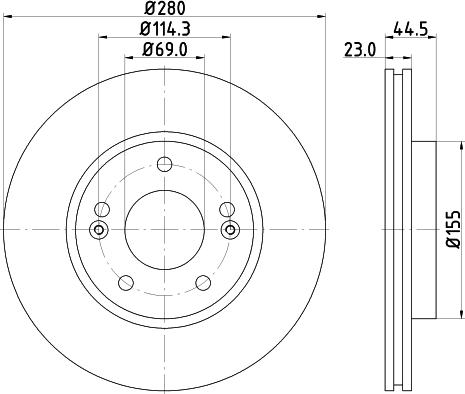 HELLA PAGID 8DD 355 131-361 - Kočioni disk www.molydon.hr