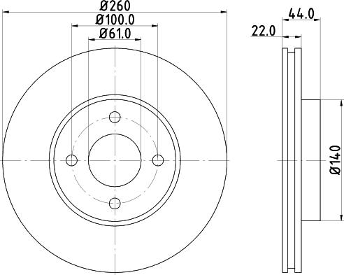 HELLA PAGID 8DD 355 129-931 - Kočioni disk www.molydon.hr