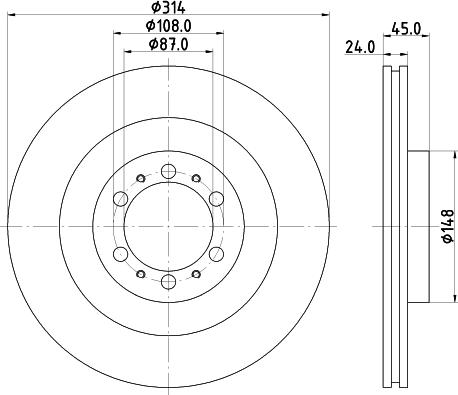 HELLA PAGID 8DD 355 118-741 - Kočioni disk www.molydon.hr