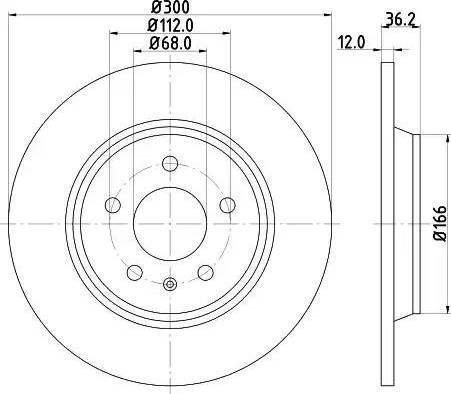 HELLA PAGID 8DD 355 113-921 - Kočioni disk www.molydon.hr