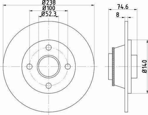 HELLA PAGID 8DD 355 113-431 - Kočioni disk www.molydon.hr