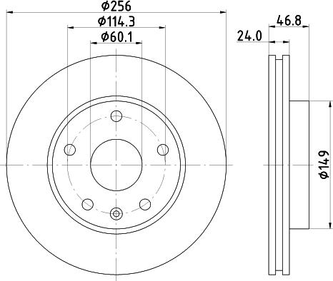 HELLA PAGID 8DD 355 113-571 - Kočioni disk www.molydon.hr