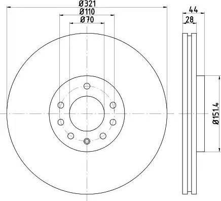 HELLA PAGID 8DD 355 113-091 - Kočioni disk www.molydon.hr