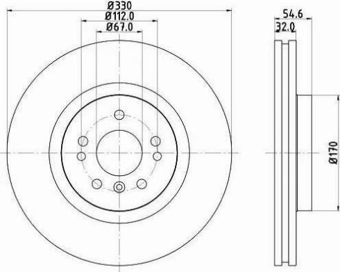 HELLA PAGID 8DD 355 121-171 - Kočioni disk www.molydon.hr