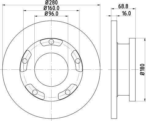 HELLA PAGID 8DD 355 113-811 - Kočioni disk www.molydon.hr