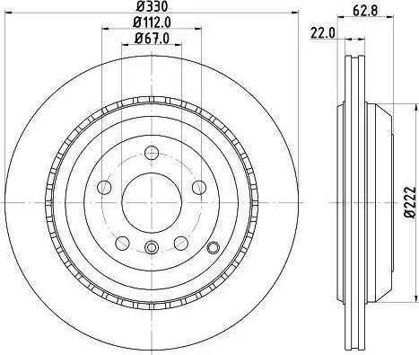 HELLA PAGID 8DD 355 121-721 - Kočioni disk www.molydon.hr