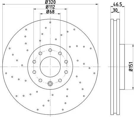 HELLA PAGID 8DD 355 113-761 - Kočioni disk www.molydon.hr