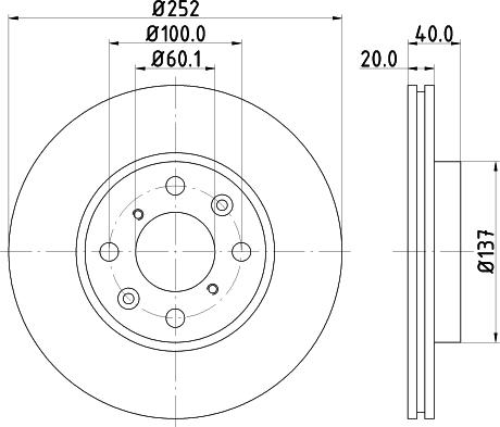 HELLA PAGID 8DD 355 112-981 - Kočioni disk www.molydon.hr