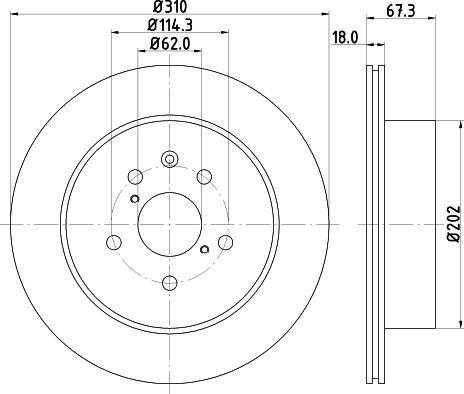 HELLA PAGID 8DD 355 112-881 - Kočioni disk www.molydon.hr