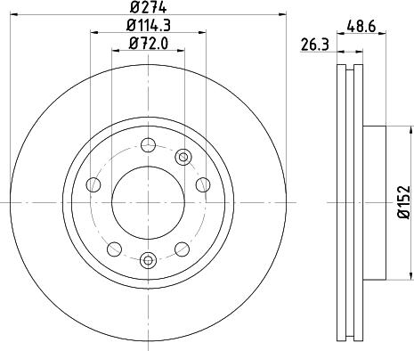 HELLA PAGID 8DD 355 112-771 - Kočioni disk www.molydon.hr