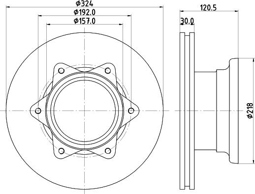 HELLA PAGID 8DD 355 117-551 - Kočioni disk www.molydon.hr