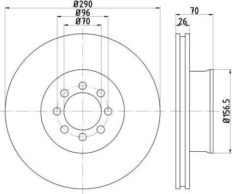 HELLA PAGID 8DD355117651 - Kočioni disk www.molydon.hr