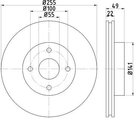 HELLA PAGID 8DD355117031 - Kočioni disk www.molydon.hr