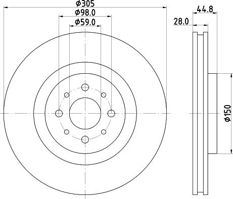 HELLA PAGID 8DD 355 117-111 - Kočioni disk www.molydon.hr