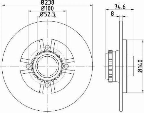 HELLA PAGID 8DD 355 117-311 - Kočioni disk www.molydon.hr