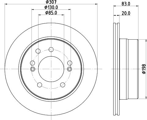 HELLA PAGID 8DD 355 134-921 - Kočioni disk www.molydon.hr