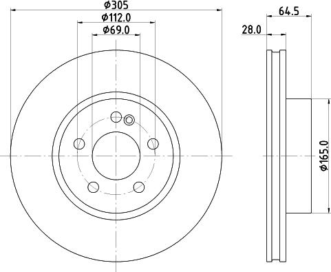 HELLA PAGID 8DD 355 134-441 - Kočioni disk www.molydon.hr