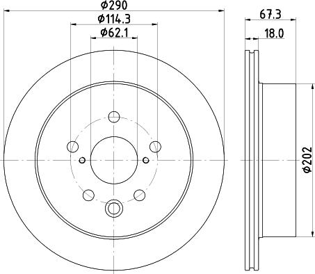 HELLA PAGID 8DD 355 134-531 - Kočioni disk www.molydon.hr