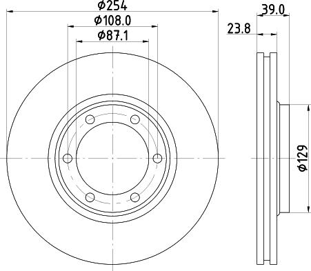 HELLA PAGID 8DD 355 134-051 - Kočioni disk www.molydon.hr