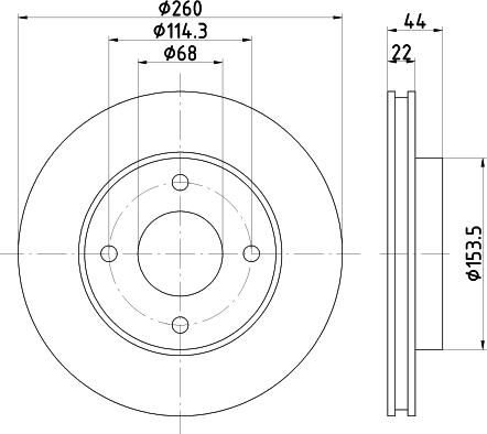 HELLA PAGID 8DD 355 134-081 - Kočioni disk www.molydon.hr