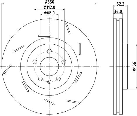 HELLA PAGID 8DD 355 134-351 - Kočioni disk www.molydon.hr