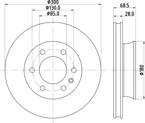 HELLA PAGID 8DD 355 131-891 - Kočioni disk www.molydon.hr