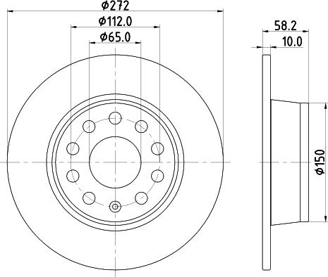 HELLA PAGID 8DD 355 131-811 - Kočioni disk www.molydon.hr