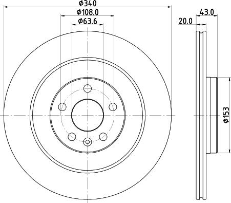 HELLA PAGID 8DD 355 132-071 - Kočioni disk www.molydon.hr