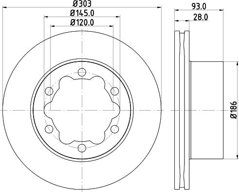 HELLA PAGID 8DD 355 129-411 - Kočioni disk www.molydon.hr