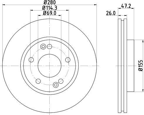 HELLA PAGID 8DD 355 129-431 - Kočioni disk www.molydon.hr