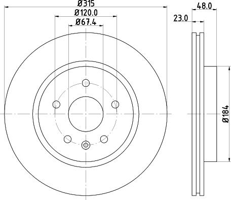 HELLA PAGID 8DD 355 129-101 - Kočioni disk www.molydon.hr